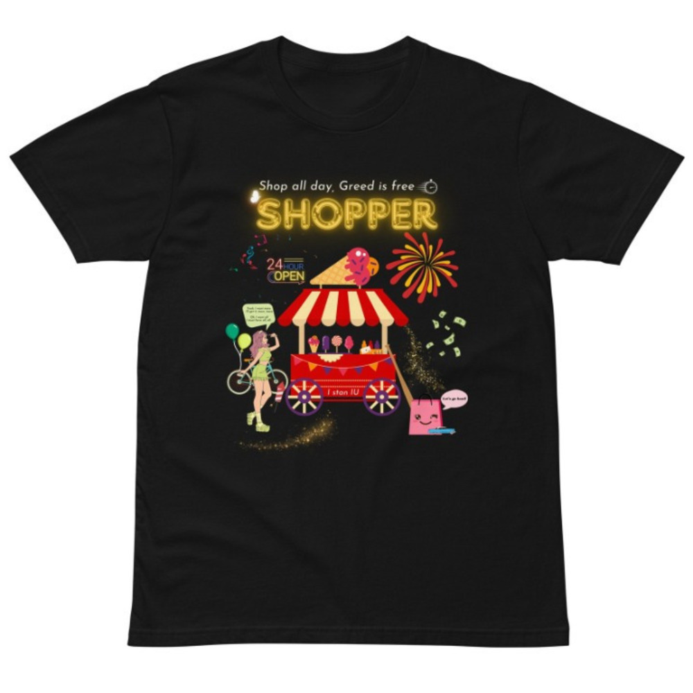 Shopper IU HER World Tour High-Quality Unisex Short Sleeve T-shirt